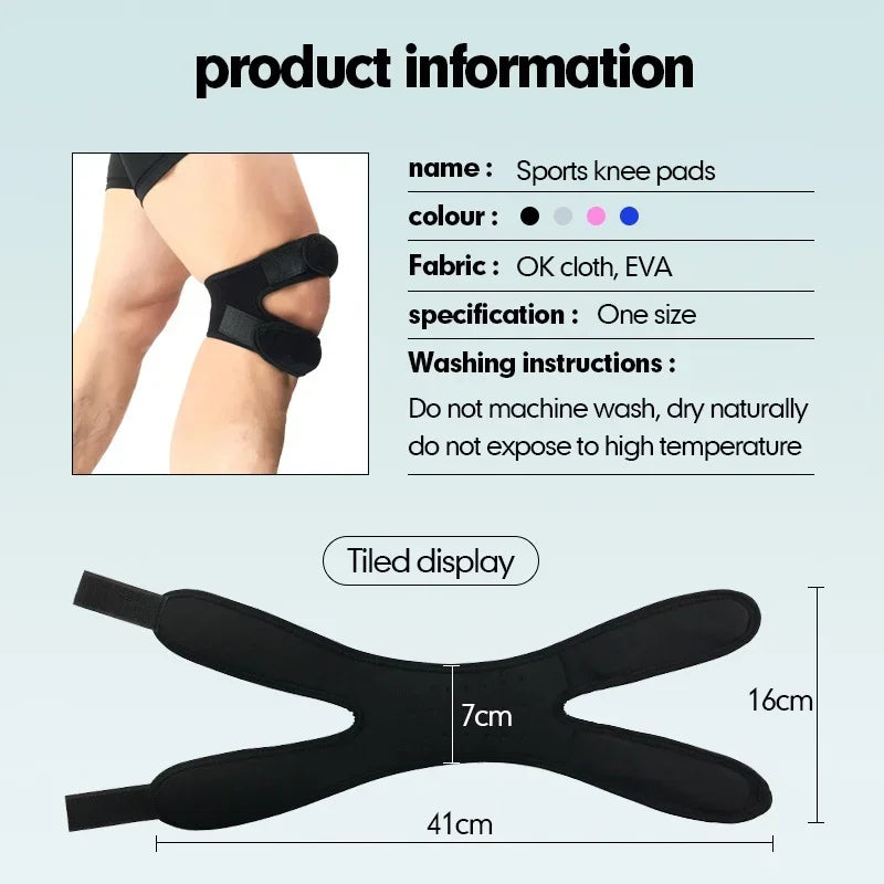 1 PCS Adjustable Sports Knee Pad Patella Band Elastic Bandage Band Football Basketball Sports Knee Pad Fitness Sport Knee Brace
