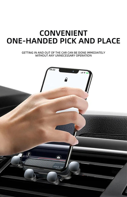 Gravity Car Phone Holder Car Air Vent Phone Holder for 4.7-6.9inch Smartphone Car Interior Stand Supports for Huawei iPhone