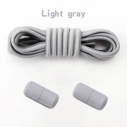 17 colors Round Elastic Laces without ties Metal Buckle Shoelace Sneakers Quick shoelaces Shoe Accessories 1Pair/2Pair