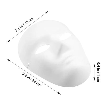 4pcs Full Face Masks Blank White For Halloween Cosplay Party Craft Shrink Pores Moisturizing Facial Mask Make Skin Glowy