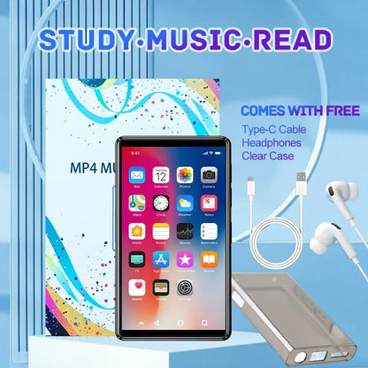 MP3 MP4 HIFI Stereo Player 3.97-inch 1080P HD Full-Screen Touch with Bluetooth and 2.4G/5G WiFi FM Radio Recording Ebook