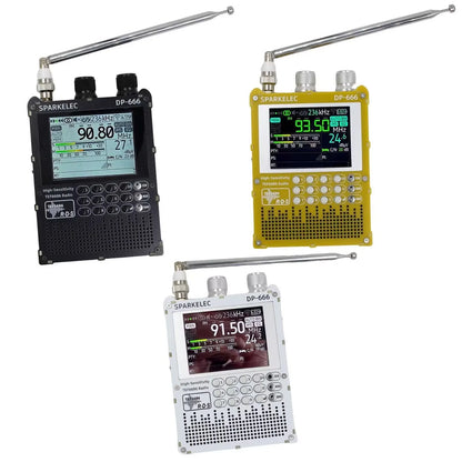DP-666 TEF6686 Radio High Sensitivity FM AM Short Wave 2.8inch IPS Touch LCD Screen 5000mAh FM LW MW SW Full Band DSP Radio