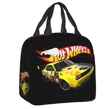 Custom Hot Wheels For Fans Thermal Insulated Lunch Bag Cartoon Sport Car Portable Lunch Container Travel Multifunction Food Box