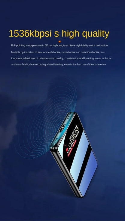 64GB Line-In Acitvated Voice Recorder HD Noise Reduce Support APP Tuning Equipment Phone Call Sound Audio Record 32GB MP3 Player