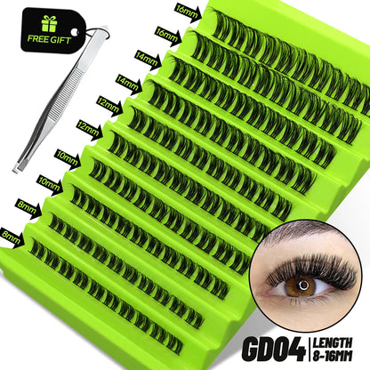 GROINNEYA Cluster Lashes Natural Eyelash extension Volume Individual Lashes Mixed Tray Faux Mink Lashes Cilias Makeup