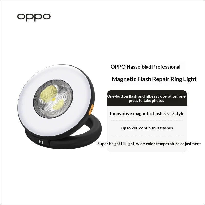 For Oppo Hasselblad Professional Magnetic Flash Light Super Brightening Unique One Click Exposure Continuous Flashing CCD Style