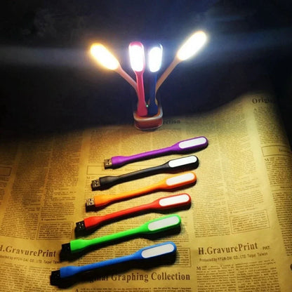 Hot Mini USB Fan Flexible Bendable Cooling Fan and USB LED Light For Humidifier & Power Bank & Notebook & Computer Summer Gadget