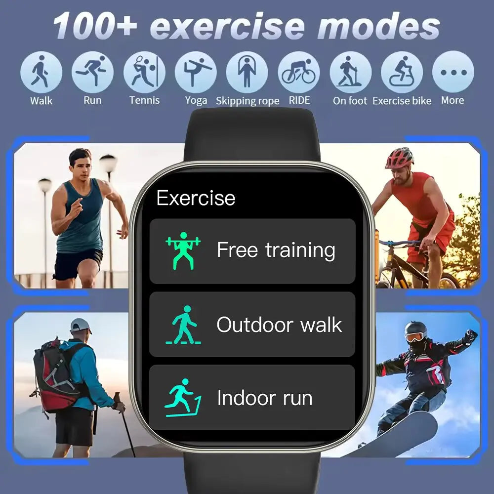 2026 2.04-inch Ultra Smart Watch 1000mAh High Capacity Battery Outdoor Sports Fitness Health Monitoring Smartwatch For Men Women