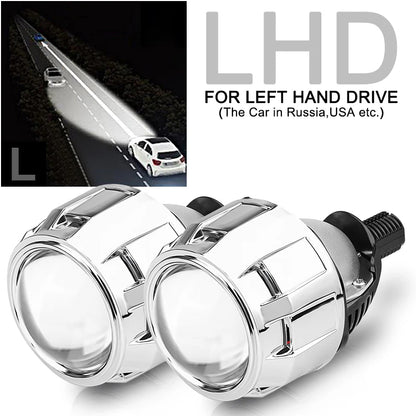 H4 H7 Bi LED Projector Lens 2.5 Inch LED Lights for H4 H7 9005 HB3 9006 HB4 Car Headlight Bulb Hi/Low Beam Retrofit Car Styling