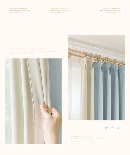 Minimalist Children's Room Drapes Large Area Bedroom Blackout Curtain Home Balcony Bay Window Curtains Modern Living Room Drape