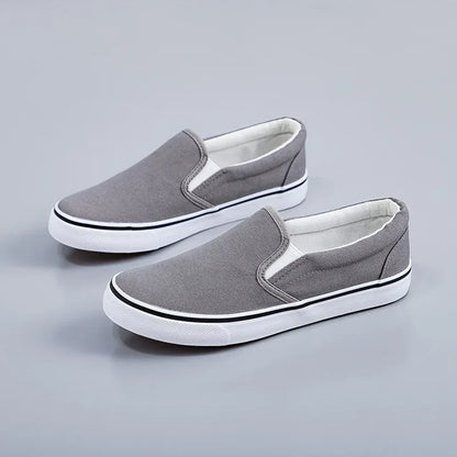 Hand-Painted Canvas Shoes Elastic Unisex Spring 2025 Style Korean Version Flat Heel Breathable Cotton Lined All-Season Footwear