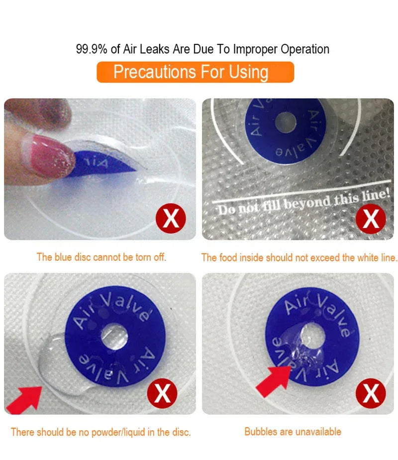 Reusable Vacuum Storage Bags 3D Printer Filament Electric Vacuum Pump Air Valve Pump Sealing Vegetables Food Storage Zipper Bag