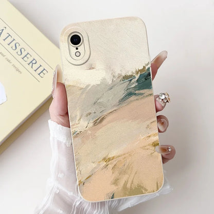 For iPhone X XR XS SE 2020 Case iPhoneX Liquid Soft Silicone Case For iPhone x s XR Back Cover For iphone se 2020 Phone Bumper