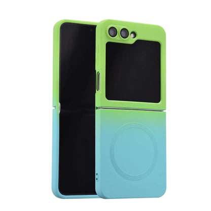 Luxury Gradient Case for Samsung Galaxy Z Flip 8 7 6 5 4 3 Soft Silicone Magnetic Charging Cover for Samsung ZFlip 6 7 8