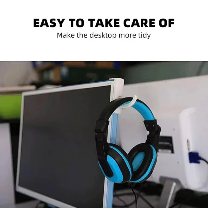 Headset Stand Durable Headphone Hanger PC Desktop Stand Table Cell Phone Holder Monitor Earphone Mounted Hook for All Headphones