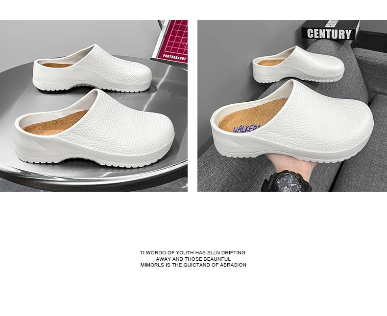 Men Chef Shoe Slippers Couples Garden Clogs Women Water Proof Cozy Sandals For Pet Workers Outdoor Fishing Shoes Doctor Shoes
