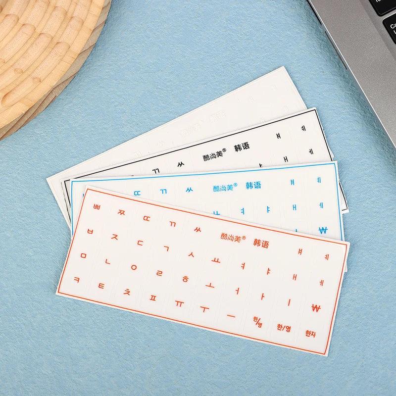 [Korean Language] Tear-Off Film Keyboard Sticker Desktop Laptop Key Sticker Single Film Universal Transparent Engraving Sticker