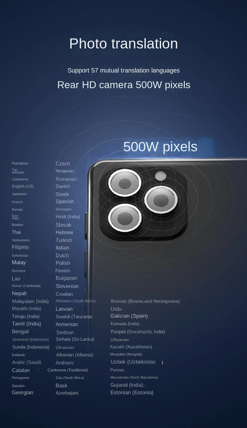 Portable T22 Smart Translator 142 In Real-time Online Languages Translation ChatGPT Voice Photo Intelligent Translate Device