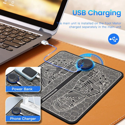 Foot Massager EMS Rechargeable Massage Mat Foot Relaxation Pads Electric Foot Massage Tool To Relieve Sore Feet Home Fitness