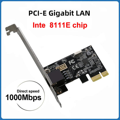 2.5G PICE To RJ45 Network Card RTL8125B chip 2500Mbps RJ45 PCI Express Converter Lan Ethernet Gigabit Adapter For Win7/8/10/11
