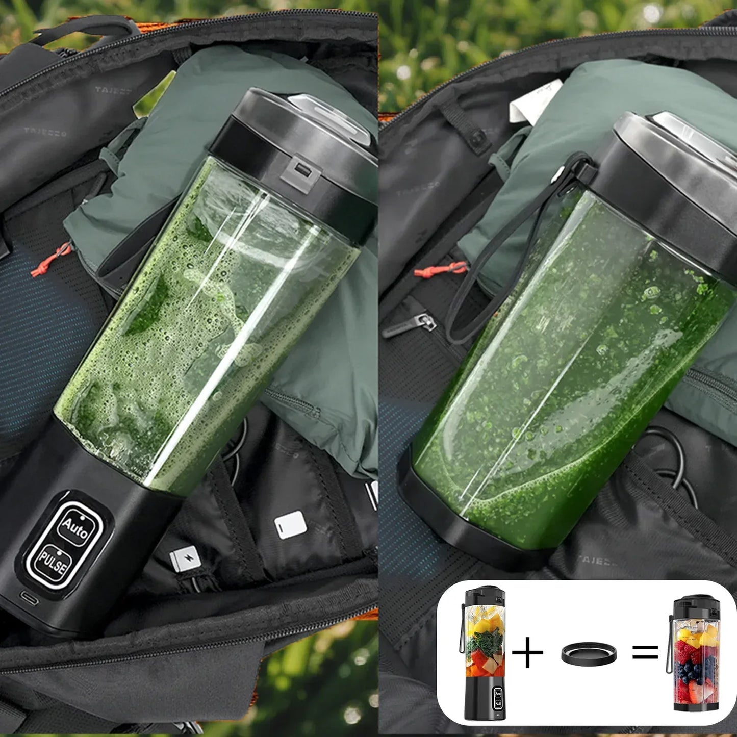 Portable Electric Juice Maker Blender 700ML USB Rechargeable Fruit Mixer 6 Blades Juicer for Shakes Smoothies Fresh Juicing Cup