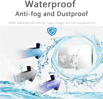 Souria 27 inches Magic Mirror Waterproof LED TV for Bathroom DTV Tuner WiFi Android TV Hotel Advertising SPA Salon US DVB-T T2 C