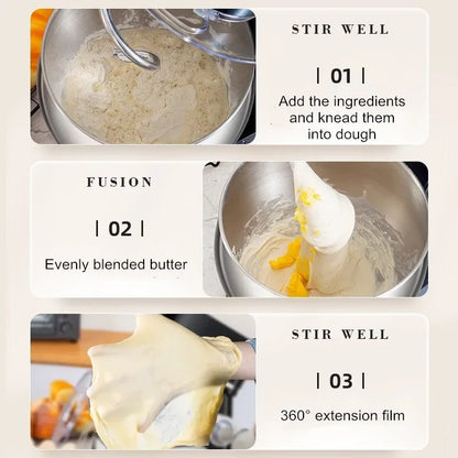 5L Stand Mixer – 3-in-1 Multifunctional Kitchen Machine with Dough Hook, Beater & Whisk,1000W Powerful Motor for Baking/Cooking