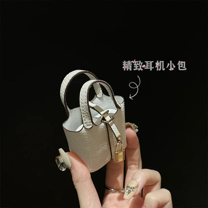 2024 New style Mini House Small Bag Handheld Portable Hand Rope Bluetooth Earphone Bag Zero Wallet Multi functional Small Bag