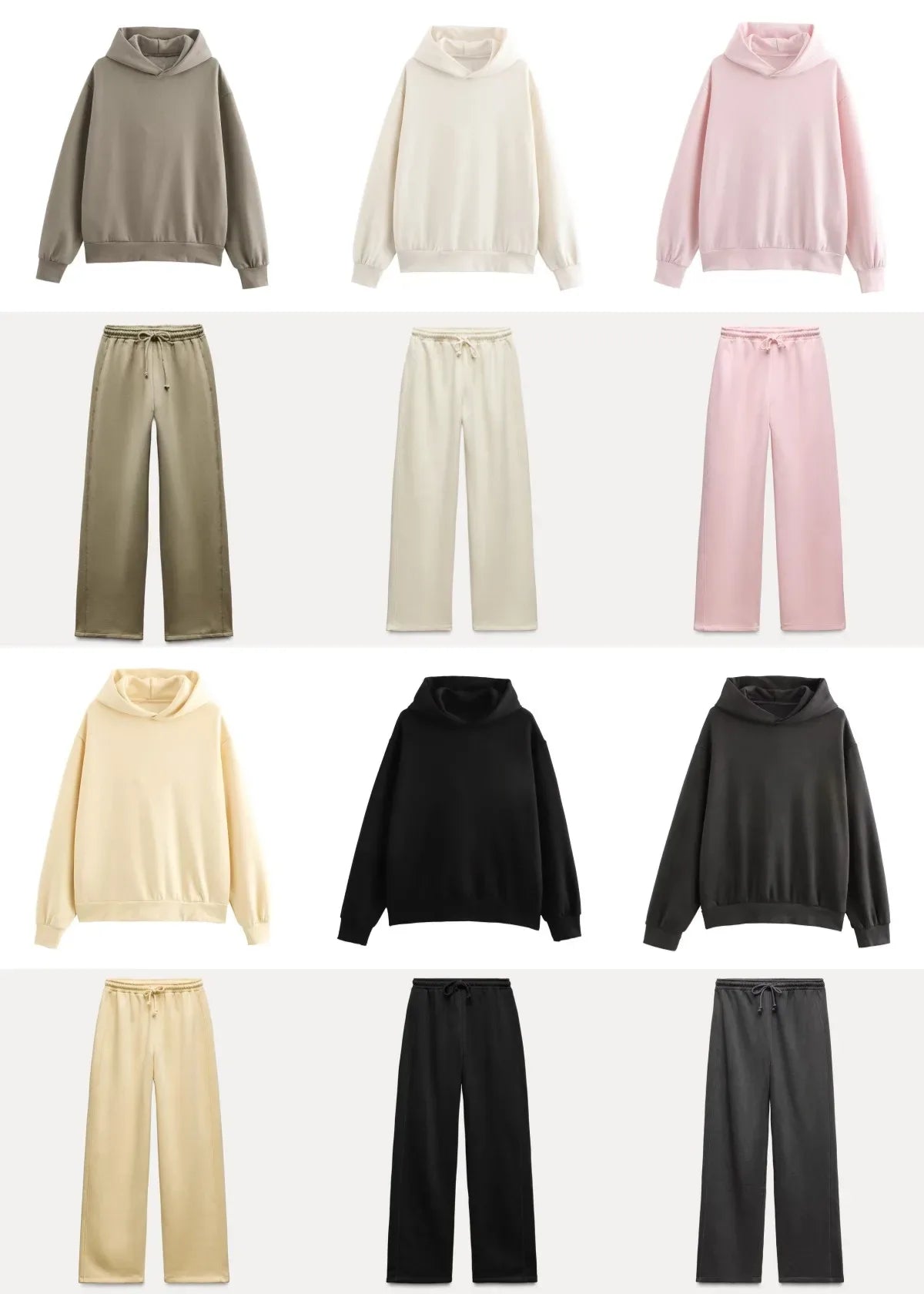 2024 Autumn/Winter new TRAF women's multi-color selection classic simple all-in-one hooded loose long-sleeved hoodie sweatpants