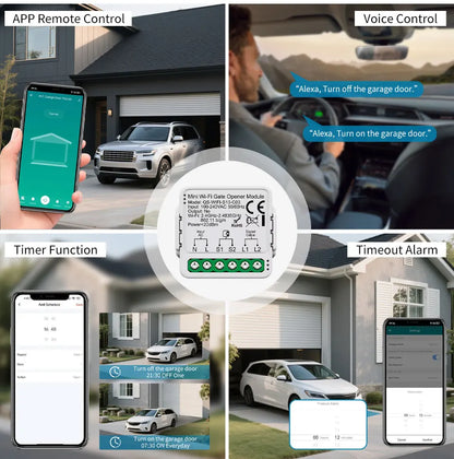 Tuya Smart Garage Door Switch Module Wifi 100-240V Gate Opener Controller for Alexa Google Home Assistant Yandex Voice Control