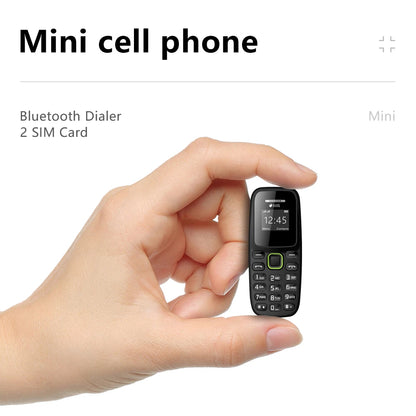 Button Mini Mobile Phone Bluetooth Earphone Dual SIM Cards Low Radiation Pocket Telephone Recording Alarm Backup Phone for Sport