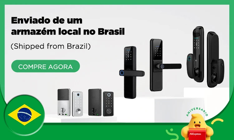 YRHAND Do Brasil Tuya wifi App Unlock fechadura digital Waterpoof eletronica Fingerprint  IC card Smart Door Lock for Home