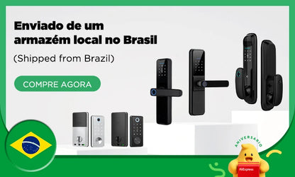 YRHAND Do Brasil Tuya wifi App Unlock fechadura digital Waterpoof eletronica Fingerprint  IC card Smart Door Lock for Home