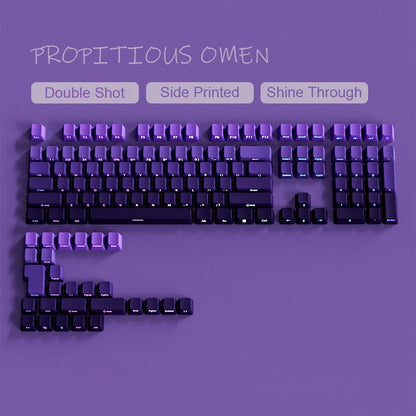 Babysbreath Side Print Shine Through Keycap Cherry Profile Double Shot PBT Keycaps 130 Key for Cherry MX Switches Gamer Keyboard
