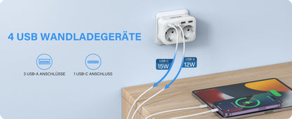 LENCENT USB Sockets dice Without Cable socket EU Socket Adapter Multiple socket EU Outlet Extender