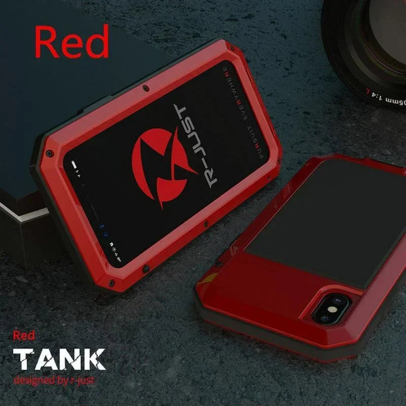 Luxury Heavy Duty Shockproof Case For iPhone 17 Pro Max 16 15 14 Pro XR X Max Doom Armor Metal Case Protective Shell Funda Cover