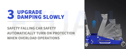 Automotive Aluminum Alloy Horizontal Hydraulic Jack Tire Replacement Auto Repair Lifting Jack Car SUV Off road Vehicle Aluminum