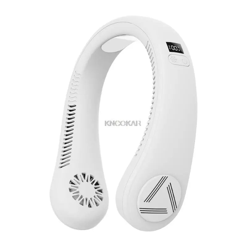 Portable Air Cooling Neck Fan Mini Bladeless LED Air Conditioner Wireless Outdoor Sport Cooling Hanging Fan ventilador de cuello
