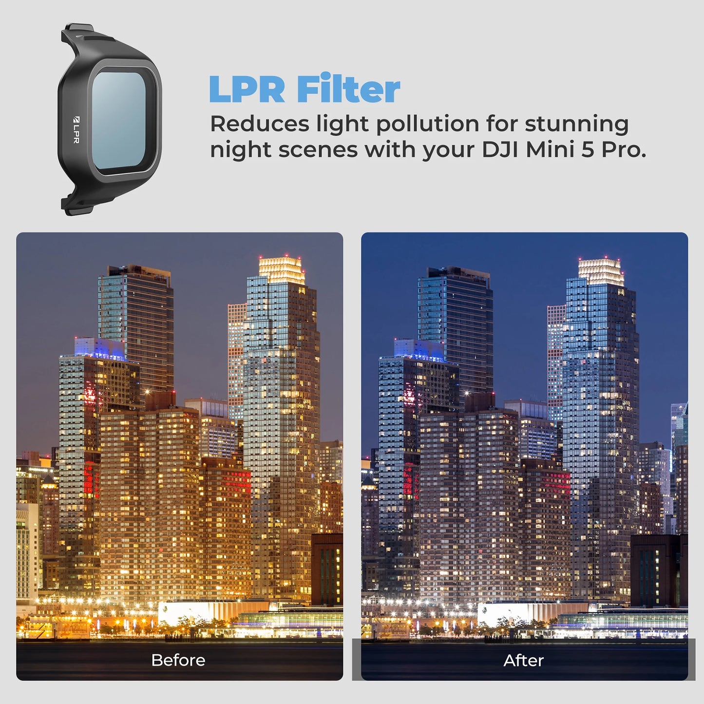 Freewell Everyday 4 Pack Filters for DJI Mini 5 Pro, Included UV, CPL, LPR and Glow Mist 1/4 Drone Filter Accessories