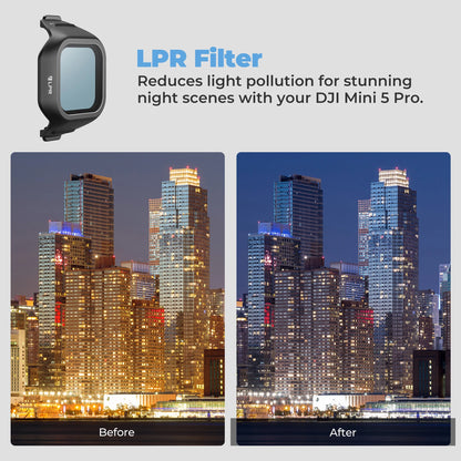 Freewell Everyday 4 Pack Filters for DJI Mini 5 Pro, Included UV, CPL, LPR and Glow Mist 1/4 Drone Filter Accessories