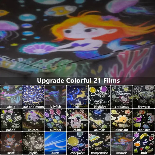 21 in 1 Crown Galaxy Projector Night Light 360° Rotating USB Dimming Starry Sky Projector for Kids Bedroom Room Decoration by PDG ibma