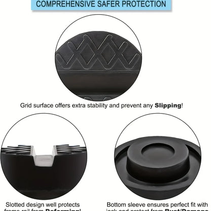 Universal Rubber Jack Pad Support Pinch Weld Slotted Floor Frame Rail Adapter Car Removal Repair Tool Rubber Block Floor Jack