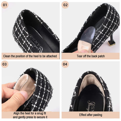 1/2Pair Silicone Pads Forefoot for Women's Shoes Non-slip Insert Self-adhesive Heel Gel Insoles Heels Sandals Anti-Slip Foot Pad
