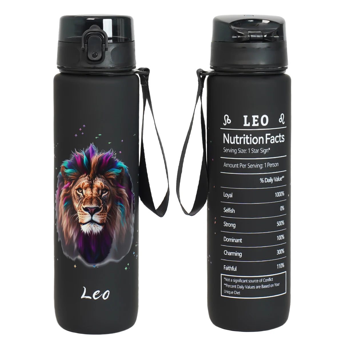 12 zodiac Aquarius 1L outdoor activity leak-proof plastic cup portable water bottle birthday gift holiday gift