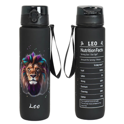 12 zodiac Aquarius 1L outdoor activity leak-proof plastic cup portable water bottle birthday gift holiday gift