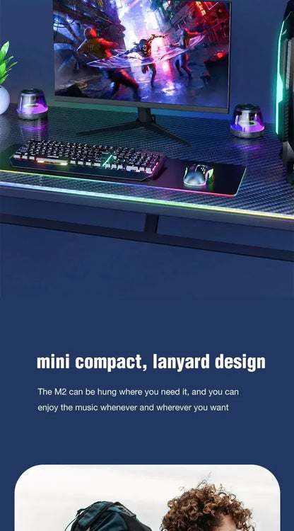 Mini Portable Speaker Magnetic Bluetooth Speaker RGB Magnetic Phone Holder Ring Wireless Sound Box Bluetooth Speaker Tower