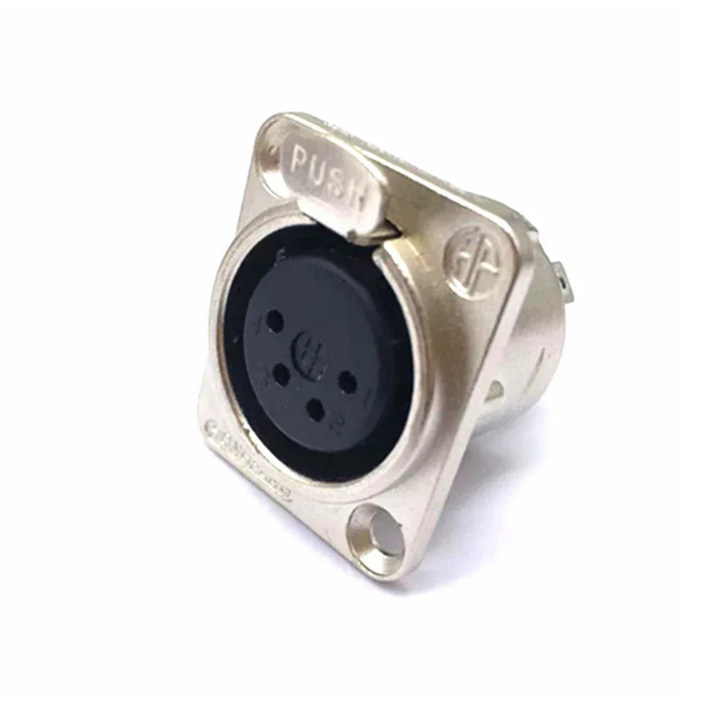 1pcs 3,4,5,6,7 pin Male/Female Black/Silver Metal Square XLR Speaker Panel mount socket Connector