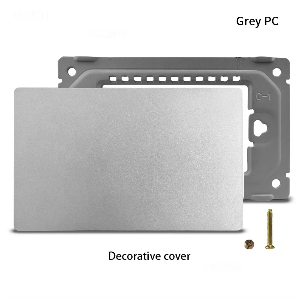 DELEFU Grey PC Panel Brazil Standard Wall Power Socket Double USB Type C Outlet Light Switch Home Office Electrical Plug 10A 20A