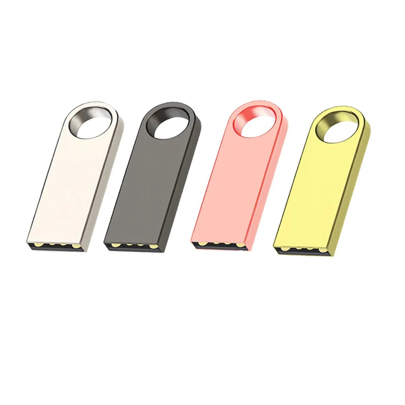 50PCS/lot Metal USB 2.0 Flash Drives 1GB 2GB 4GB Pendrive 8GB 16GB Pen Drive 32GB 64GB Memory USB Sticks 128MB 256MB Free LOGO