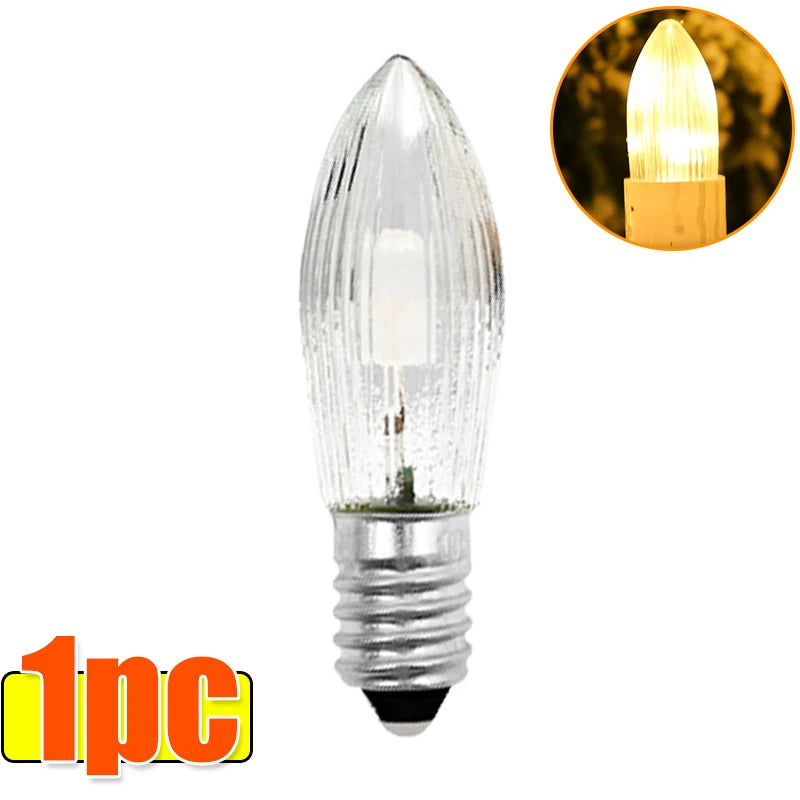 Warm-White E10 Tapered Candles Light Bulbs LED Replacement Bulbs for Lights Candle Arch Bathroom Kitchen Home Lamps Bulb Decor